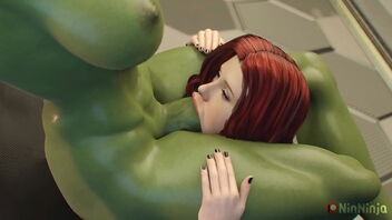 Black Widow and She Hulk in a hardcore scene