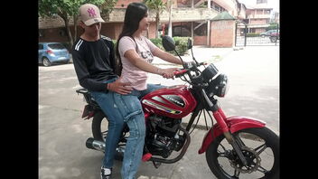 Teaching my neighbor how to ride a motorcycle turned into a steamy experience with a hot Latina.