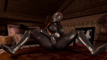 3D animated twin babes in Atomic Heart cosplay in hot scene