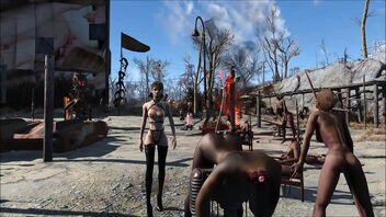 Beautiful anime-inspired BDSM fashion in Fallout 4 video game