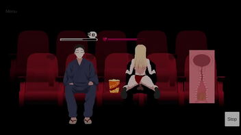 A stud tempts a blonde woman in the cinema and has sex with her while his friend is unaware of it.