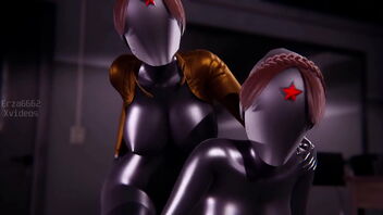 Beautiful 3D animated anime porn with twin sisters in Atomic Heart game.