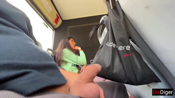 Public transportation turns into a playground for perverts as a girl gives me a handjob and blowjob in front of everybody.