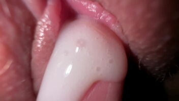 Close up and personal sex with a friend’s fiancé, tight and pearly fuck and spunk on stretched pussy