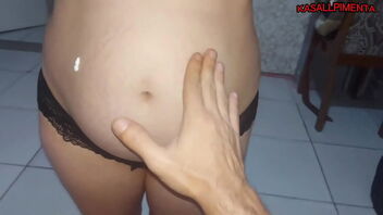 Stepmother’s pregnancy makes her even more horny and she has a super hot vignette with a young man.