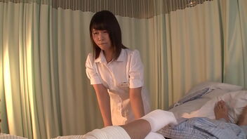 A caring nurse gives a deep deepthroat job to an injured man with a broken bone in a very hot scene.