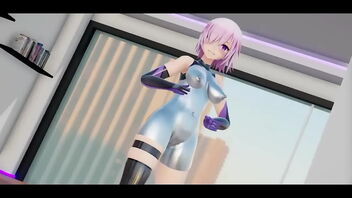 2D adult video with MMD Conqueror Silver Body