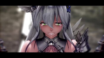 Beautiful anime girl gets unwrapped in this MMD video.