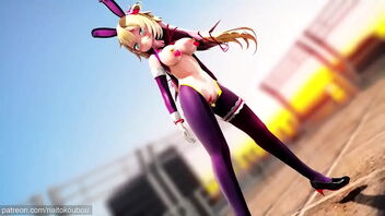 Haato's anal beads venture in MMD and Sex Bunny