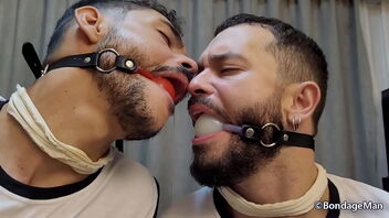 BH and Thiago try out bondage and gagging for the first time in this preview.