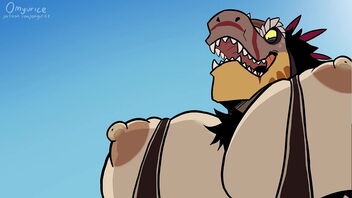 2D animated gay furries engage in anal penetration show called Omyurice